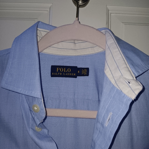 Polo Ralph Lauren button down blue dress size 4 - Picture 3 of 4